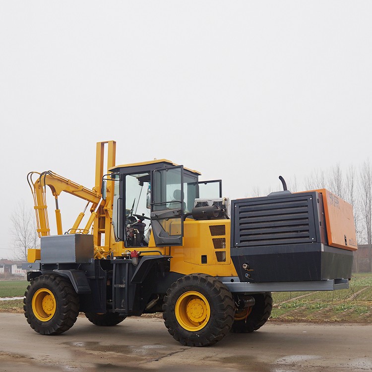 打樁機源頭廠家，防撞護欄立柱打樁機價格