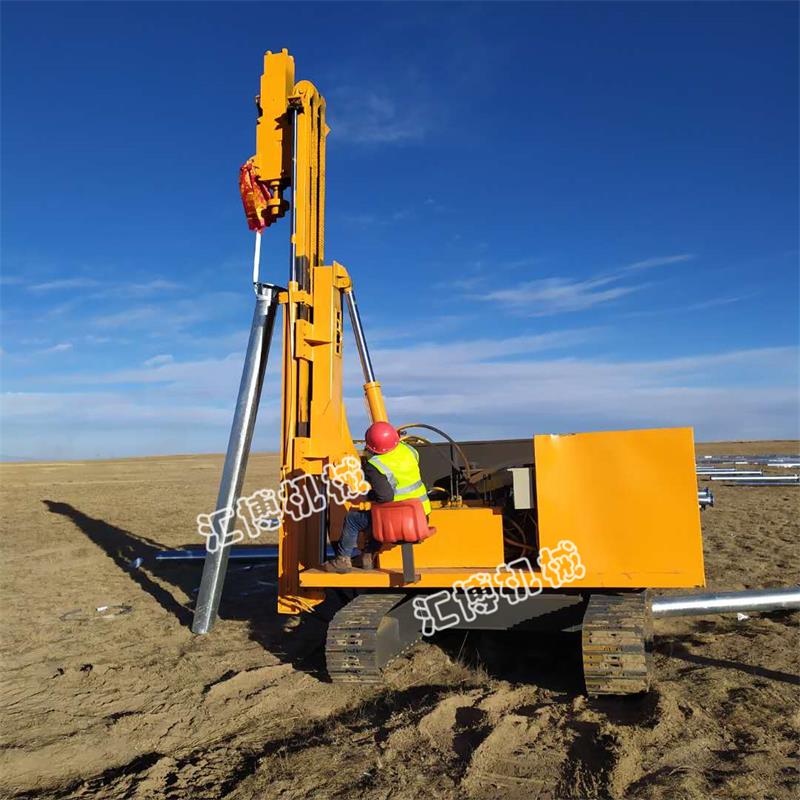 青海共和光伏打樁機，太陽能打樁機